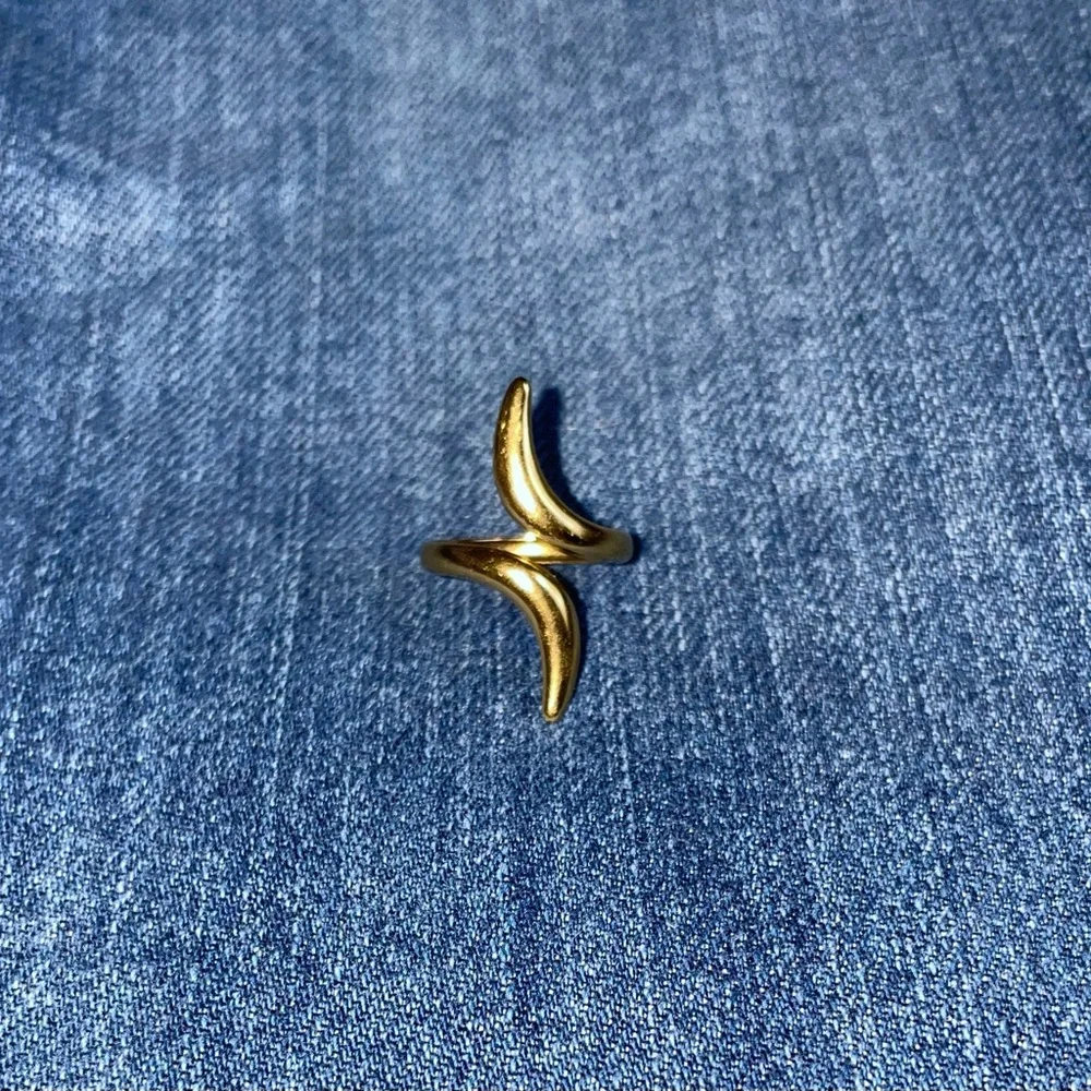 Gold-Plated Adjustable Abstract Ring